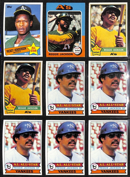 Lot of (350+) 1978 -1975 Football & (350+) 1974-1985 Baseball Star Cards w. Walter Payton
